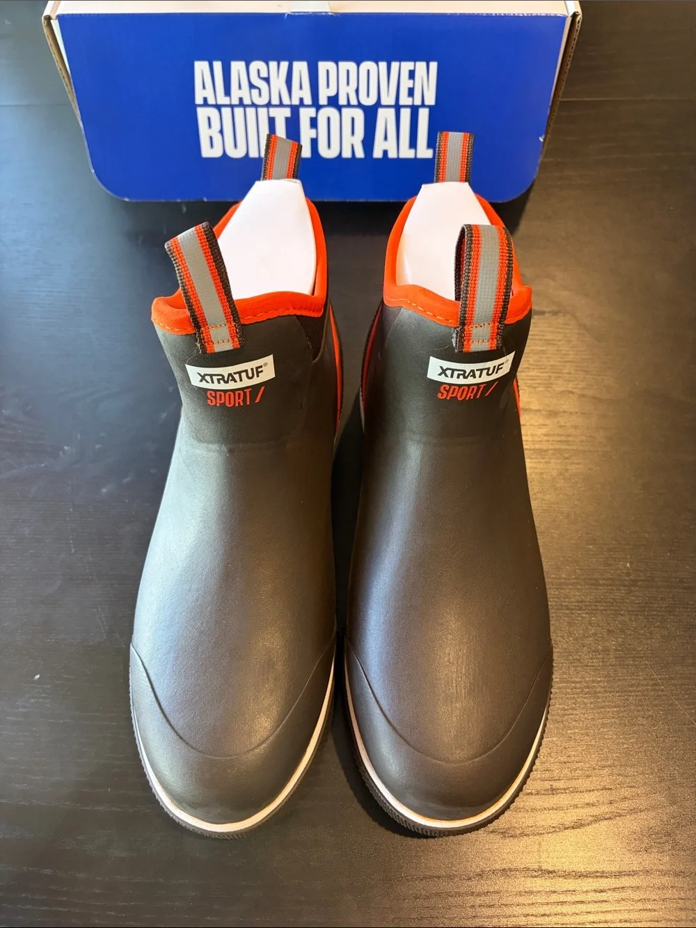 NWT XTRATUF Sport Men's Brown and Orange Waterproof Rain & Snow Boots
